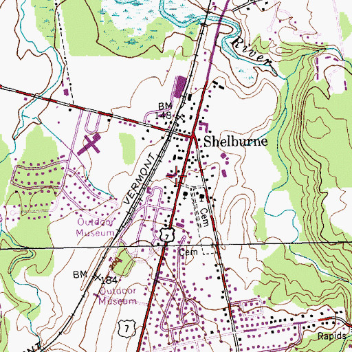 Topographic Map of Chittenden South Supervisory Union, VT