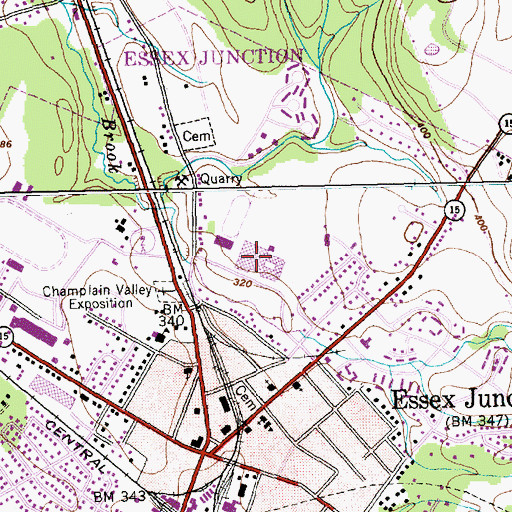 Topographic Map of Essex Junction Regional Technology Center, VT