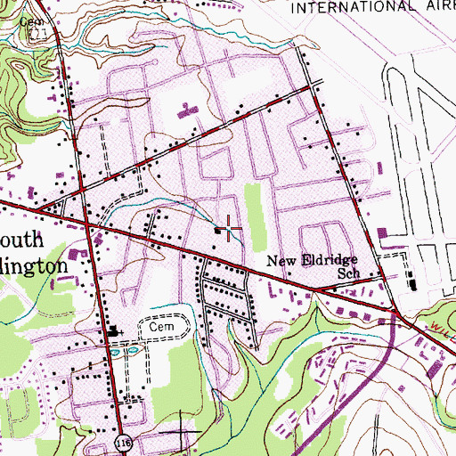 Topographic Map of South Burlington Montessori School, VT