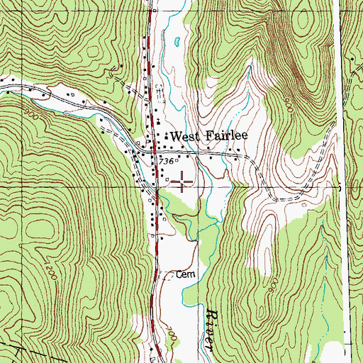 Topographic Map of Westshire Elementary School, VT
