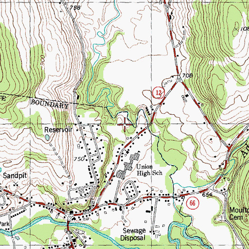 Topographic Map of Randolph Elementary School, VT