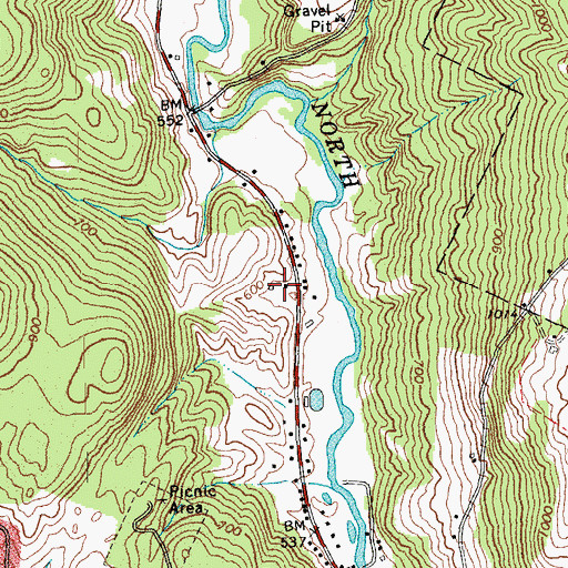 Topographic Map of Woodbury College, VT