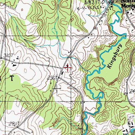 Topographic Map of Orchard Valley School, VT
