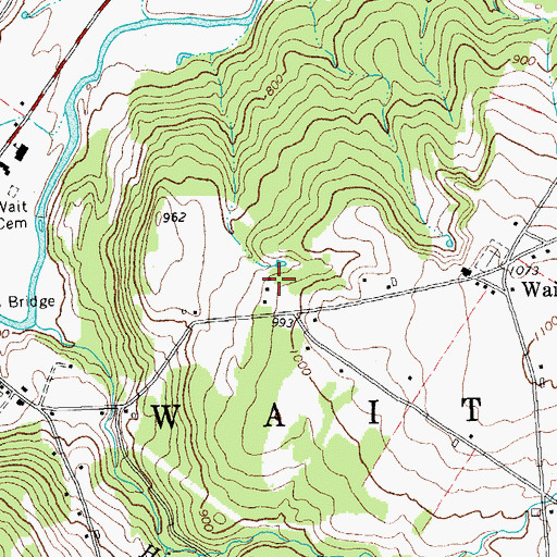Topographic Map of Spring Hill School, VT