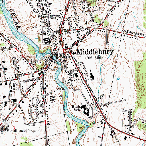 Topographic Map of Gailer School, VT