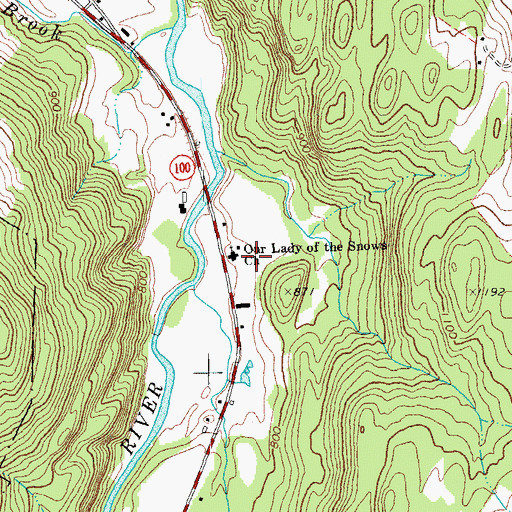 Topographic Map of Waitsfield Children's Center, VT