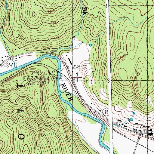 Topographic Map of The Mennonite School, VT