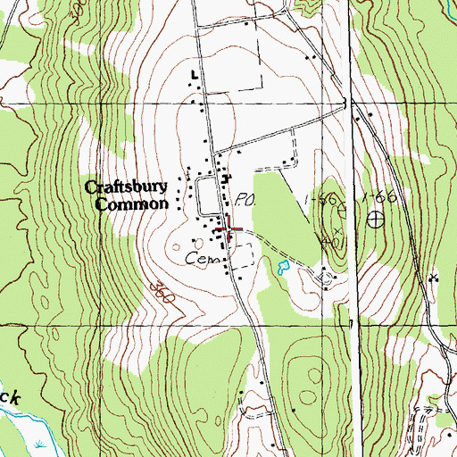 Topographic Map of Sterling College, VT