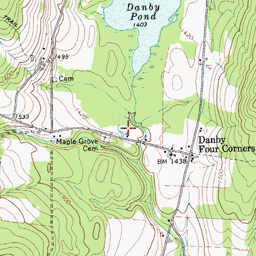 Topographic Map of Mountain View Christian Academy, VT