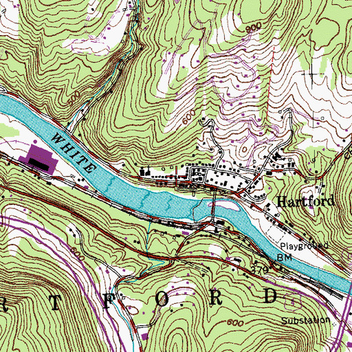 Topographic Map of Potter's House School, VT