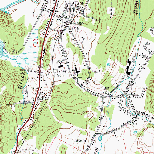 Topographic Map of Battenkill Valley Supervisory Union, VT