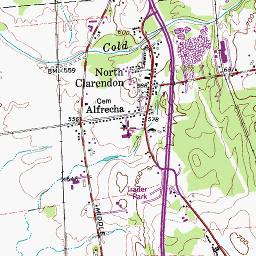 Topographic Map of Rutland South Supervisory Union, VT