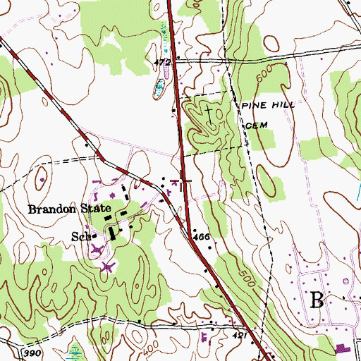 Topographic Map of Rutland Northeast Supervisory Union, VT