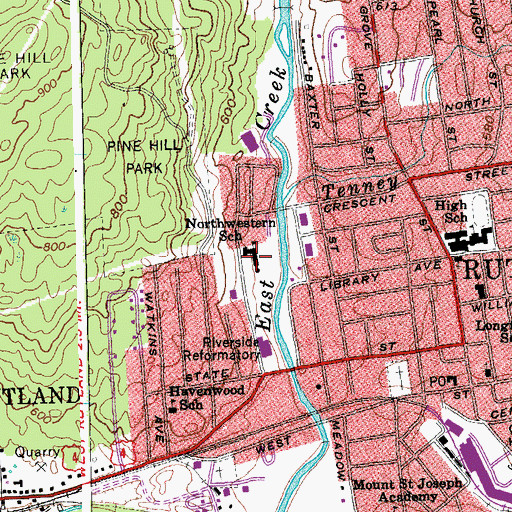 Topographic Map of Pierpoint Primary Learning Center, VT