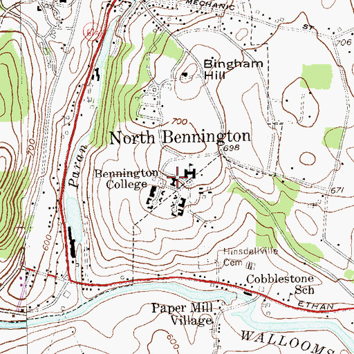 Topographic Map of Early Childhood Center, VT