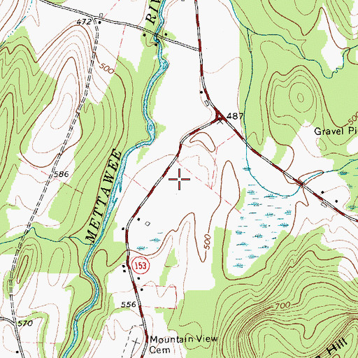 Topographic Map of Mettawee Community School, VT