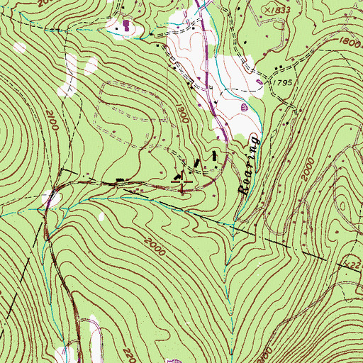 Topographic Map of Killington Mountain School, VT