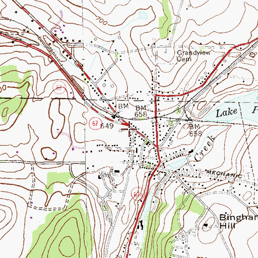 Topographic Map of Southshire Community School, VT