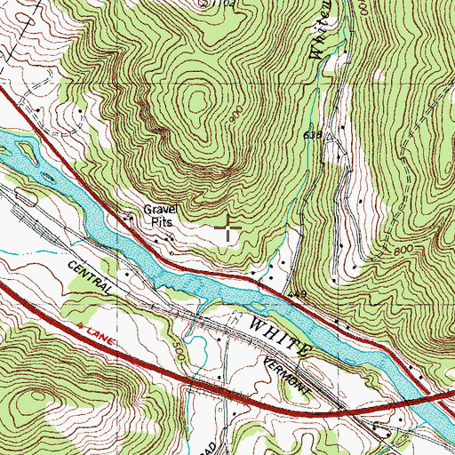 Topographic Map of Sharon Academy High School, VT