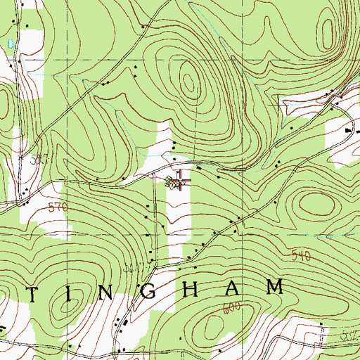 Topographic Map of Twin Valley Middle School, VT