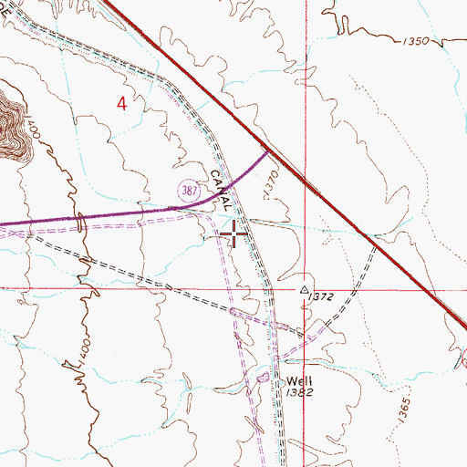 Topographic Map of Southside Canal, AZ
