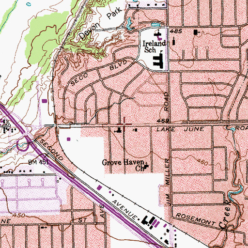 Topographic Map of A C Craig Resource Center, TX