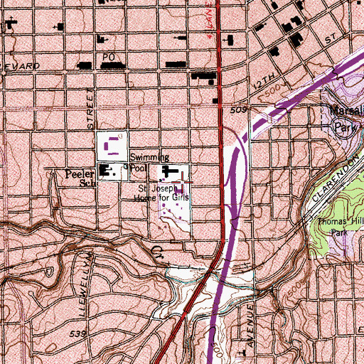 Topographic Map of Catholic Conference Center, TX