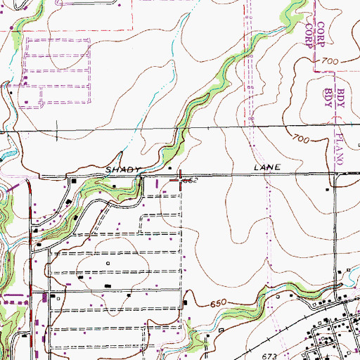Topographic Map of Dallas Fire - Rescue Station 13, TX