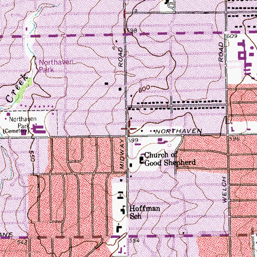 Topographic Map of Dallas Fire and Rescue Station 2, TX