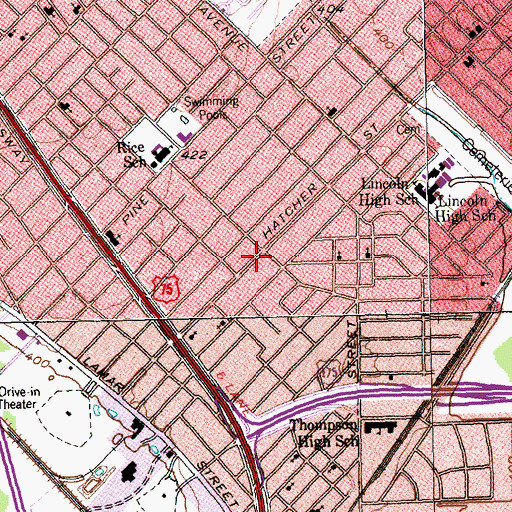 Topographic Map of Dallas Fire - Rescue Station 24, TX