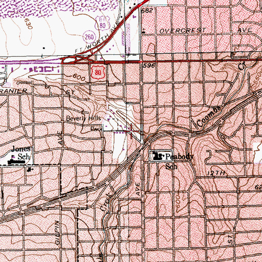 Topographic Map of Dallas Fire - Rescue Station 26, TX