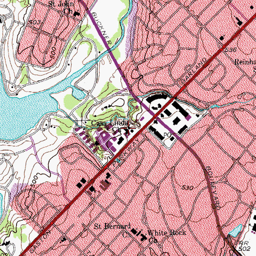 Topographic Map of Dallas Fire - Rescue Station 31, TX