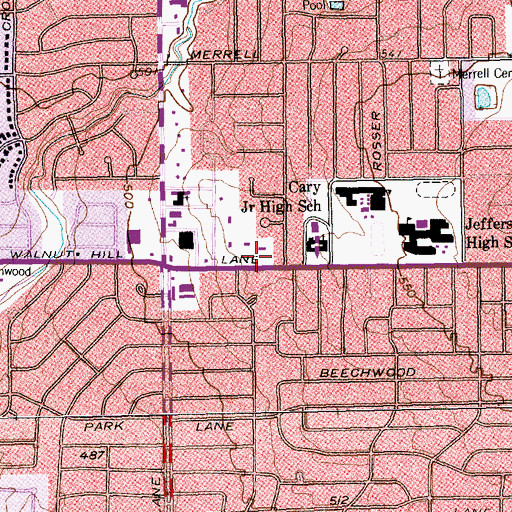 Topographic Map of Dallas Fire - Rescue Station 35, TX