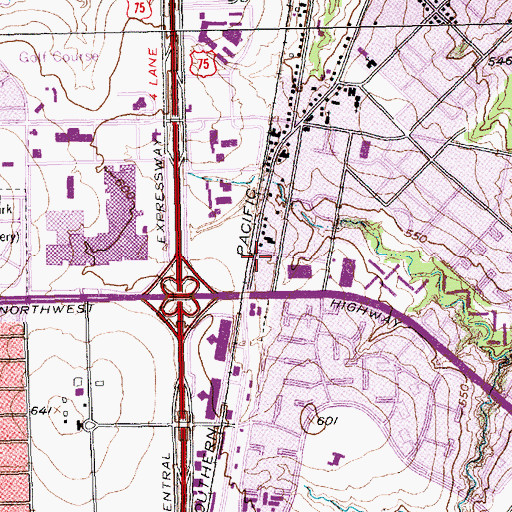 Topographic Map of Dallas Fire - Rescue Station 37, TX