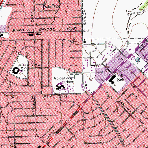 Topographic Map of Dallas Fire - Rescue Station 39, TX