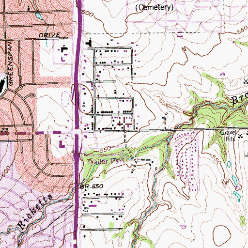 Topographic Map of Dallas Fire - Rescue Station 46, TX