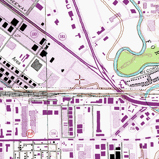 Topographic Map of Dallas Fire - Rescue Station 47, TX