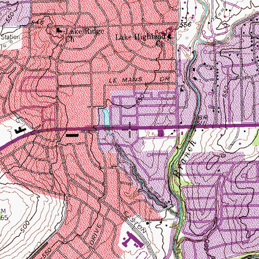 Topographic Map of Dallas Fire - Rescue Station 48, TX