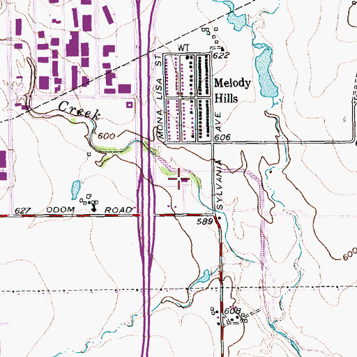 Topographic Map of Fort Worth Fire Department Station 9, TX