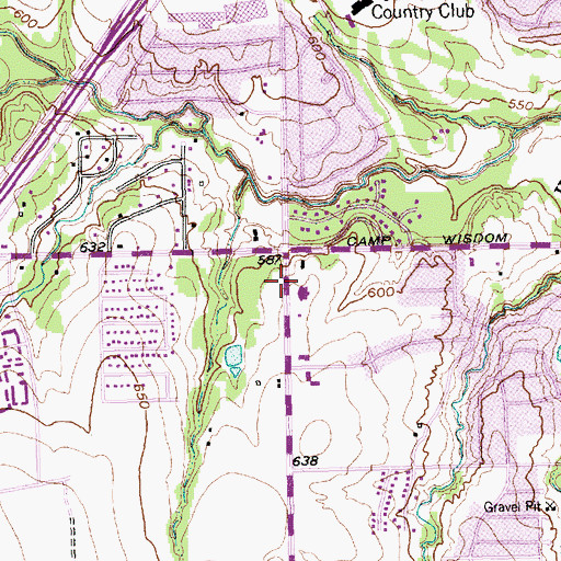 Topographic Map of Celestial Haven Baptist Church, TX