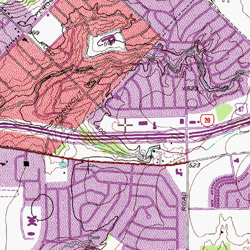 Topographic Map of Central Church of the Nazarene, TX