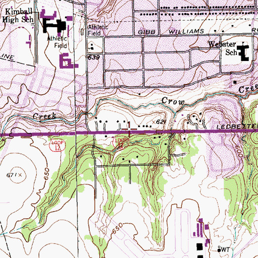 Topographic Map of Chapel in the Woods Church, TX