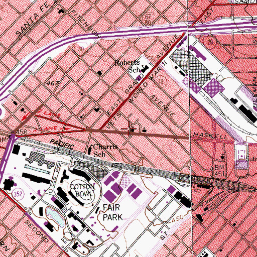 Topographic Map of Christ Greater Progressive Church, TX