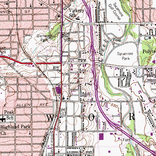 Topographic Map of Christ Temple Church, TX