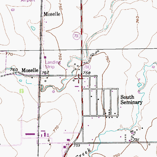 Topographic Map of Christian Faith Baptist Church, TX