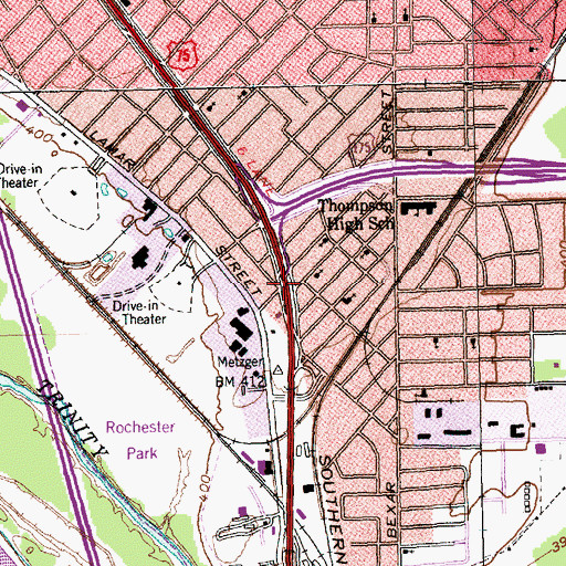 Topographic Map of Christs Willing Workers Baptist Church, TX
