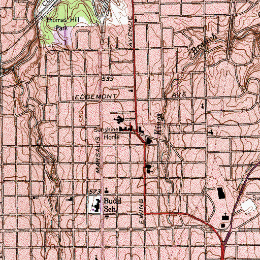 Topographic Map of Church Hosanna Full Gospel, TX