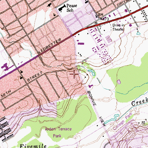 Topographic Map of Church of God in Christ Holy Deliverance Church, TX