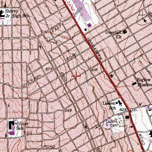 Topographic Map of Church of God of Dallas Fort Worth, TX