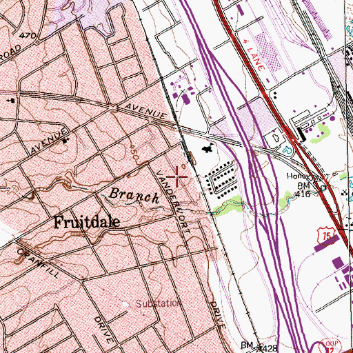 Topographic Map of Church of Revelation, TX